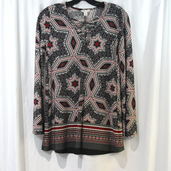 Cato Multicolor Long Sleeve Blouse - Picture 1 of 6